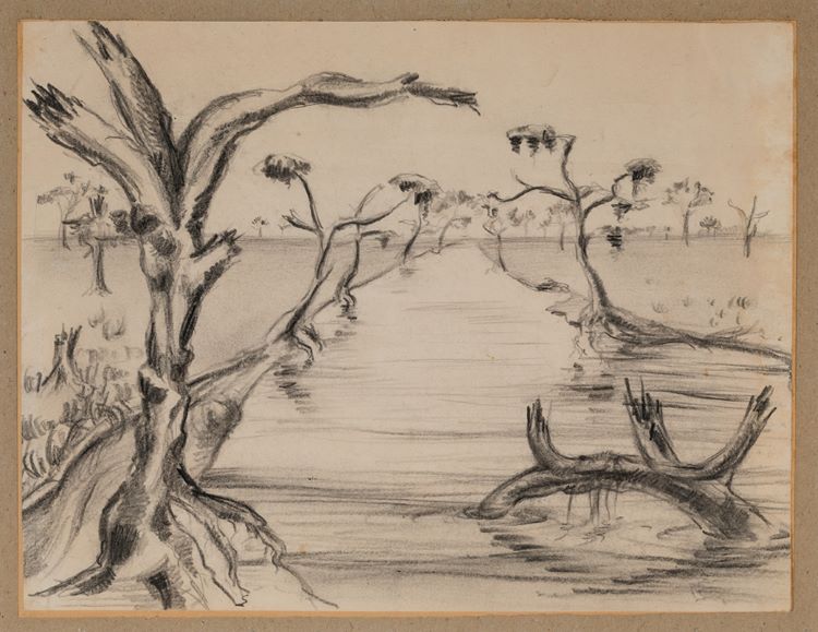 Emil Wittenberg untitled trees by river copyright Martin Burman