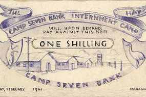 The front of Emil Wittenberg's design for the camp currency.