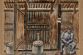 Untitled drawing of toilets